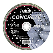 Круг алмазный отрезной PDTools 230 CONCRETE PRO TURBO для ручного инструмента